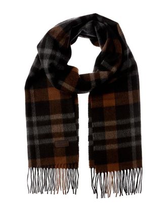 Hickey Freeman Exploded Plaid Cashmere Scarf