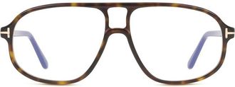 Tom Ford Blue Light Block Pilot Mens Eyeglasses FT6082-B 052 57