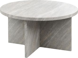 Beliani Beliani - Mesa De Centro De Estilo Moderno 80 X 80 Cm Efecto Piedra En Color Gris Stanton