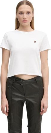 A Bathing Ape One Point Mini Tee - Dames - T-shirts - Wit - L - Katoen - Tops