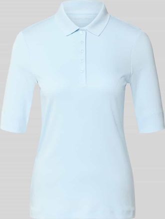 Christian Berg Slim Fit Poloshirt mit Knopfleiste und 1/2-Arm in Hellblau, Gr&ouml;&szlig;e 42