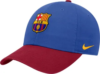 Nike FC Barcelona Club Nike Mens Adjustable Cap in Blue | C16941C098FCBC-RYL