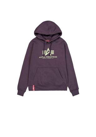 Alpha Industries Hoodie ALPHA INDUSTRIES Basic Hoodie BL, Herren, Gr. XL, lila (plum), Obermaterial: 80% Baumwolle, 20% Polyester, regular fit, Sweatshirts Hoodie