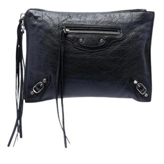 Balenciaga Pre-owned Clutch Pouch - Dames - Pre-owned - Zwart - Maat: ONE Size Zijde