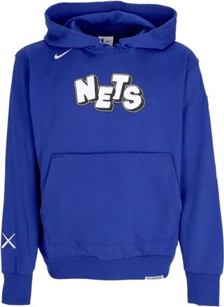 Nike Brooklyn Nets Hoodie Courtside Edition - Heren - Fitness - Blauw - L - Katoen - Fitness