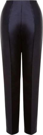 Alberta Ferretti Pleated Mikado Broeken - Dames - Vrijetijds broeken - Blauw - S - Polyester - Broeken