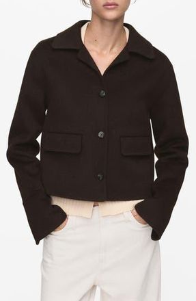 Mango Wool Blend Jacket in Coffee at Nordstrom Rack, Size X-Large