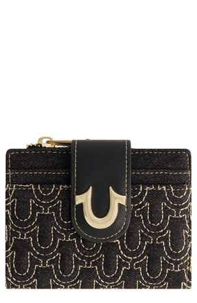 True Religion Horseshoe Quilted Small Wallet in Black at Nordstrom