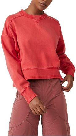 Free People FP Movement Intercept Cotton Blend Sweatshirt in Victory Red at Nordstrom, Size Large