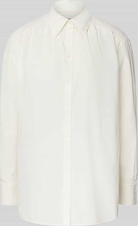 Boss Orange by Hugo Boss BOSS Orange Relaxed Fit Bluse mit Kentkragen Modell Belegant in Offwhite, Größe 38