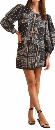 Hunter Bell Powell Mini Skirt In Aces Black