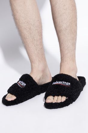 Balenciaga Pool Slides, Mens, Black