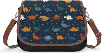 Generic Dinosaurs Pattern Womens Crossbody Bag Fashion Shoulder Handbags Message Tote Bag with Adjustable Strap
