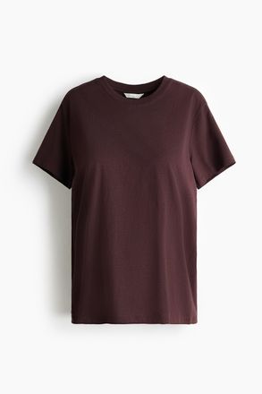 H&M MAMA Baumwoll-T-Shirt - Dunkelbraun