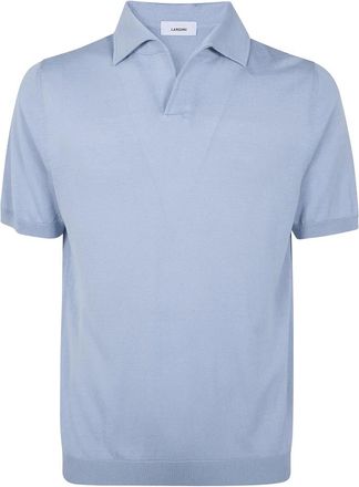 Lardini Tops, Heren, Blauw, M, Poloshirt met korte mouwen
