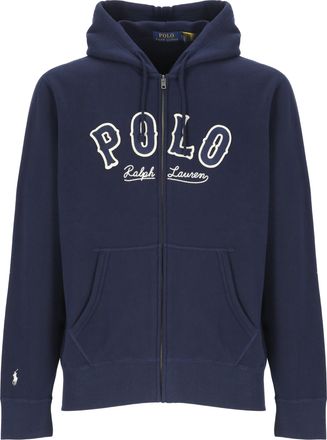 Polo Ralph Lauren Blue Zip-Front Hooded Sweatshirt