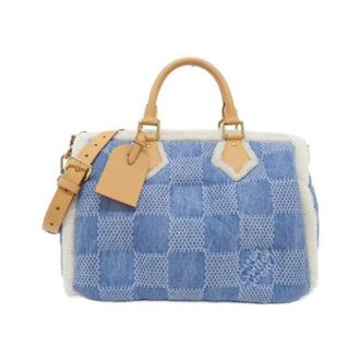 Louis Vuitton Pre-owned Damier Denim 3D LV Ski Boston Bag - unisex - Louis Vuitton Vintage - Vintage Handbags - Blue - ONE SIZE - Pre-owned