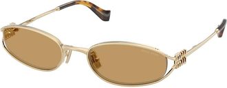 Miu Miu MUC51S ZVN10Y Mens Sunglasses Gold Size 54