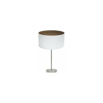 Fabrilamp Fabrilamp - Sobremesa Tatiana 1xe27 Niquel/blanco-mad.oscura 63x30x30 Cm