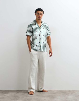 Polo Ralph Lauren top da notte con logo in verde e bianco