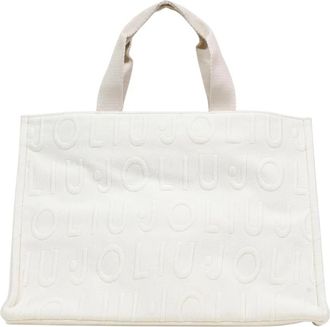 Liu Jo L Tote Logo Bubble - Dames - Handtassen - Beige - ONE Size - Polyester - Tassen