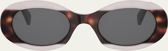 Celine Triomphe 01 Oval Acetate Sunglasses