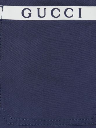 Gucci Boys Cotton Pants Navy Trousers