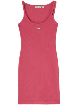 Off-white Off fitted tank dress - Pink