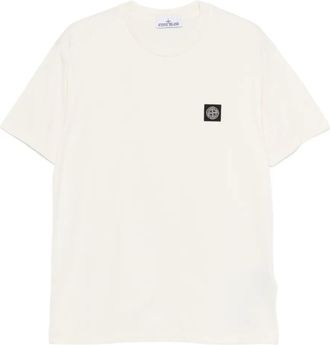Stone Island logo-patch T-shirt - men - Cotton - XXXL - Neutrals