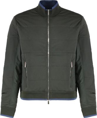 Moorer Jassen, Heren, Groen, XL, Polyester, Hoodie met volledige rits en technostof