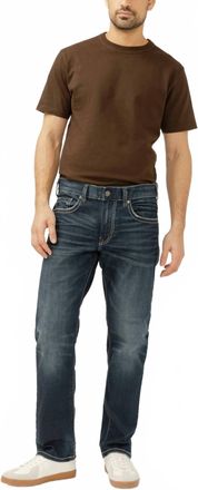 Silver Jeans Co Eddie Relaxed Fit Slim Straight Jeans In Indigo