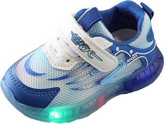 Generic Children Shoes Light Up Shoes LED Light Up Sports Shoes Casual Shoes Breathable Baby Children Shoes Youth Girls (Blue, 10.5 Little Child)