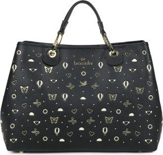 Braccialini Beth Strass Grande Handtas - Dames - Handtassen - Zwart - ONE Size - Wol - Tassen
