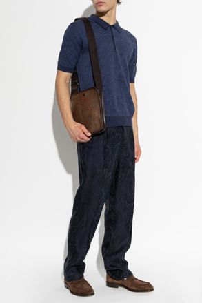 Etro Cotton Polo, Mens, Navy Blue