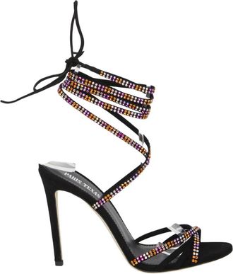 PARIS TEXAS Black Embellished Holly Nicole Heels