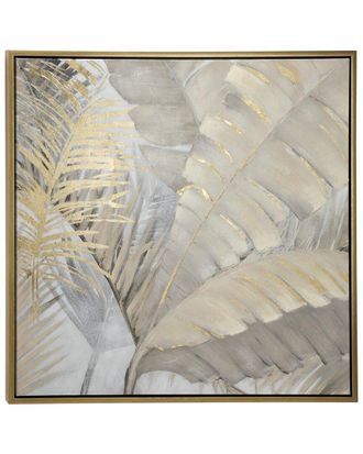 CosmoLiving by Cosmopolitan Cosmoliving By Cosmopolitan Canvas Traditional Palm Leaf Framed Wall Art