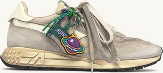 Autry SNEAKERS REELWIND SUPER VINTAGE IN SUEDE E NYLON WOODSMOKE E BIANCO