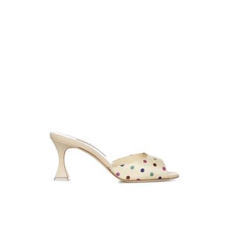 Manolo Blahnik Heeled Mules, female, Beige, Size: 7 US Jadaronau Mules