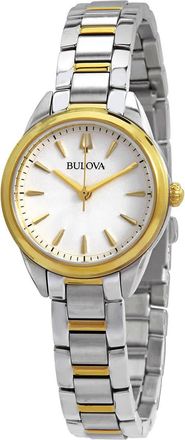 Bulova Classic Quartz Silvery White Dial Ladies Watch 98L277