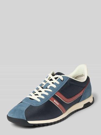 Boss Orange by Hugo Boss BOSS Orange Sneaker mit Label-Print Modell ZAYN_TENN_BNYMI in Marine, Gr&ouml;&szlig;e 40
