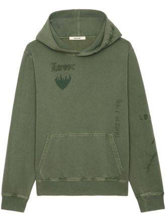 Zadig&Voltaire Sanchi hoodie - men - Organic Cotton - M - Green
