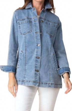 Habitat Stretch Boyfriend Jacket In Light Denim
