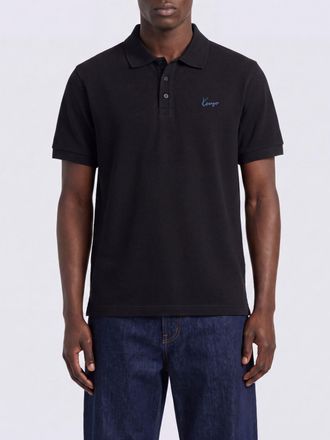 Kenzo Polo in cotone con logo a contrasto ricamato sul petto
