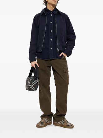 Burberry Mens Casual Trouser - Dark Green Cotton - Size EU 50 (Mens)