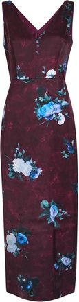 Erdem Floral-print Satin Midi Dress - Multicoloured 1 - 12 (UK12 / M)