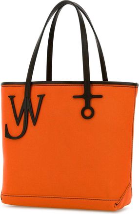 J.W.Anderson Womens Small Anchor Tote Orange Cotton