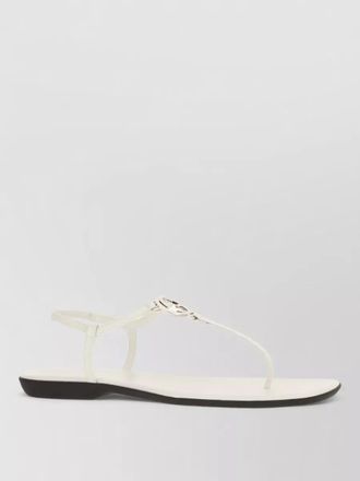 Gucci leather sandals flat sole open toe t strap
