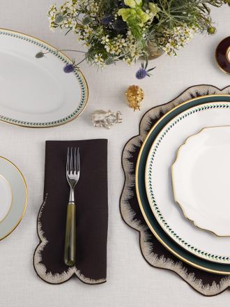 Los Encajeros Valver Embroidered Linen Placemats (Set of 4)