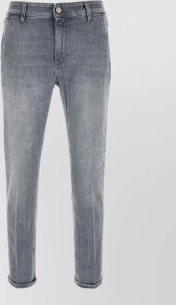 Pantaloni Torino stretch denim jeans rolled cuffs five pockets