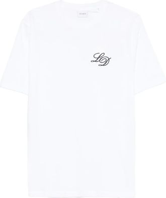 Les Deux LD logo-embroidered T-shirt - men - Organic Cotton - S - White